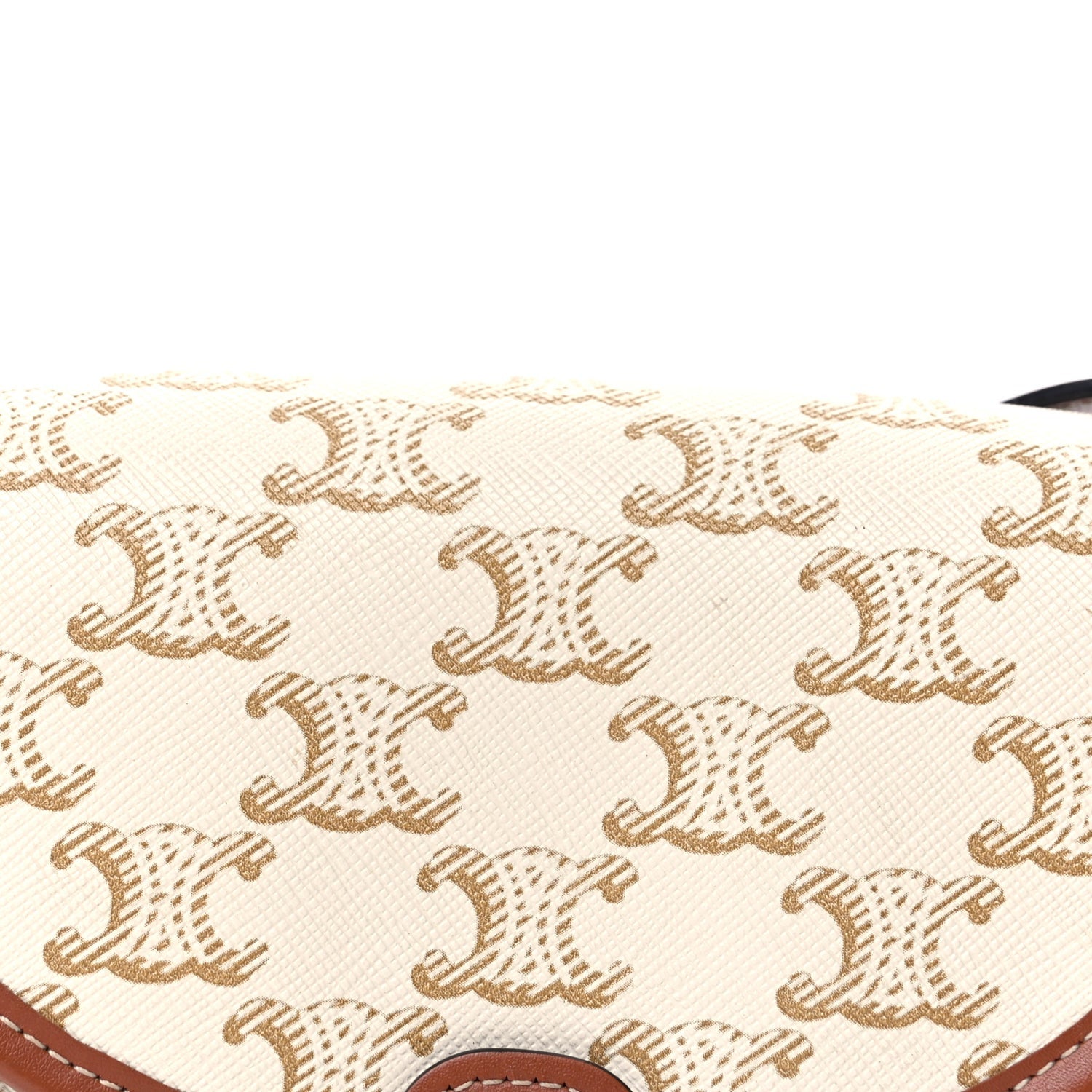 Celine Triomphe Canvas Calfskin Mini Besace Bag  White 5 of 7
