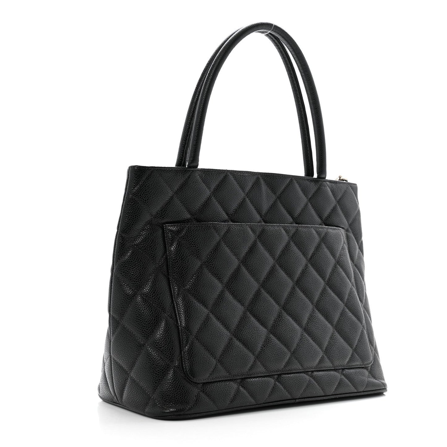 Caviar Quilted Medallion Tote Black