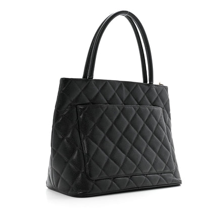 Chanel Caviar Quilted Medallion Tote Black 3 of 7