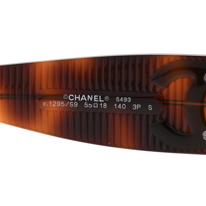 Chanel Acetate Polarized Rectangle Sunglasses 5493 Tortoise 6 of 7
