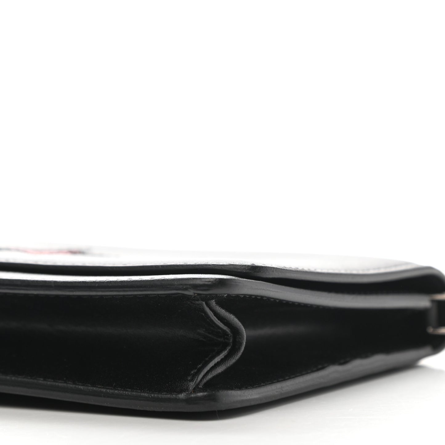 Calfskin Star Pandora Chain Wallet Black