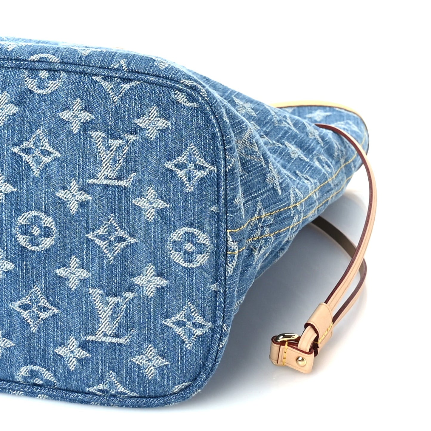 Monogram Denim Neo Neverfull MM Blue