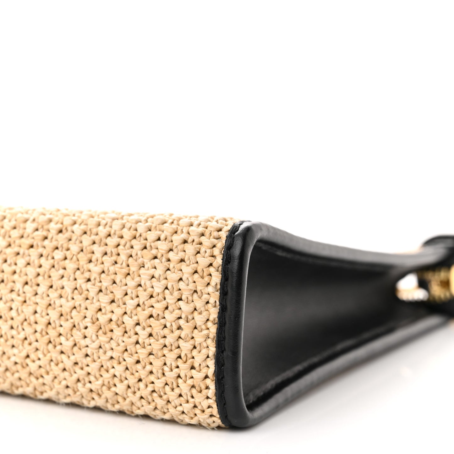 Raffia Calfskin Monogram Giant Pouch