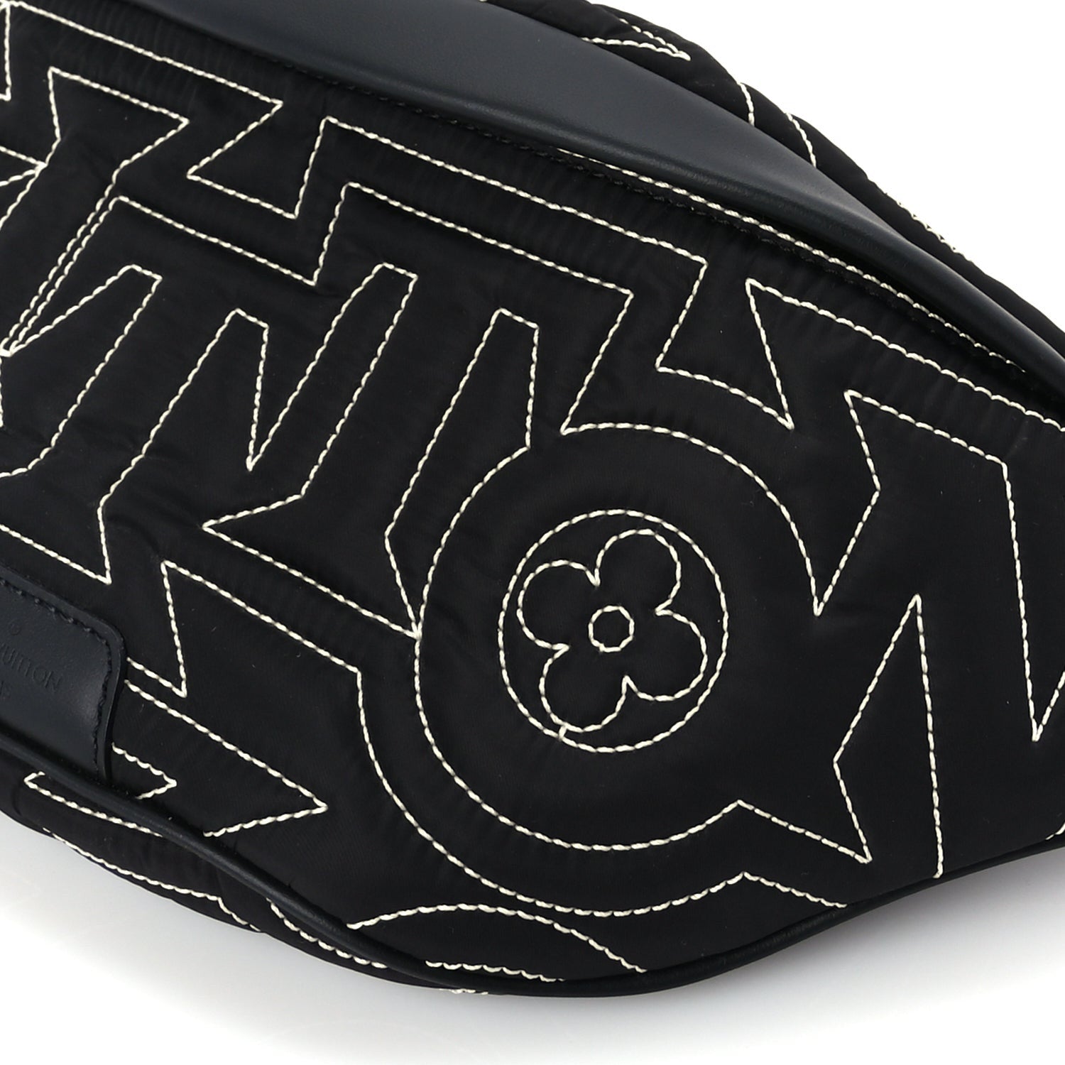 Louis Vuitton Nylon Snow Capsule Embroidered Monogram Bumbag  Black 8 of 8