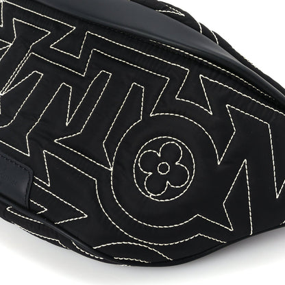 Louis Vuitton Nylon Snow Capsule Embroidered Monogram Bumbag  Black 8 of 8