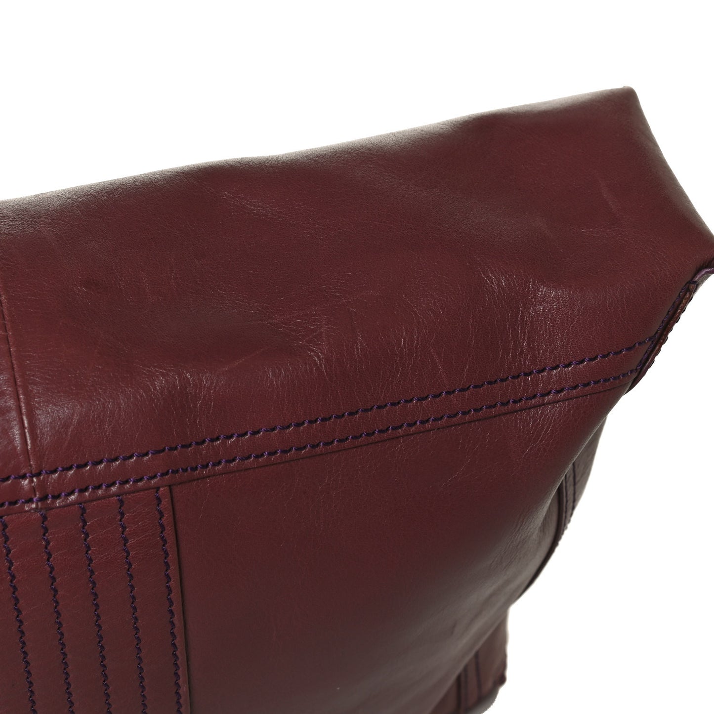 Vitello Acqua Maxi Baguette Shoulder Bag Malva