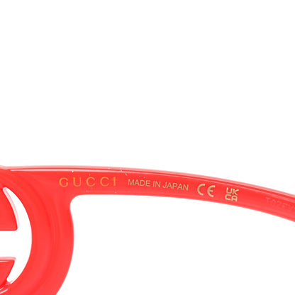 Gucci Acetate Chaise Rectangler Frame Sunglasses GG1325S Salmon Pink 4 of 6