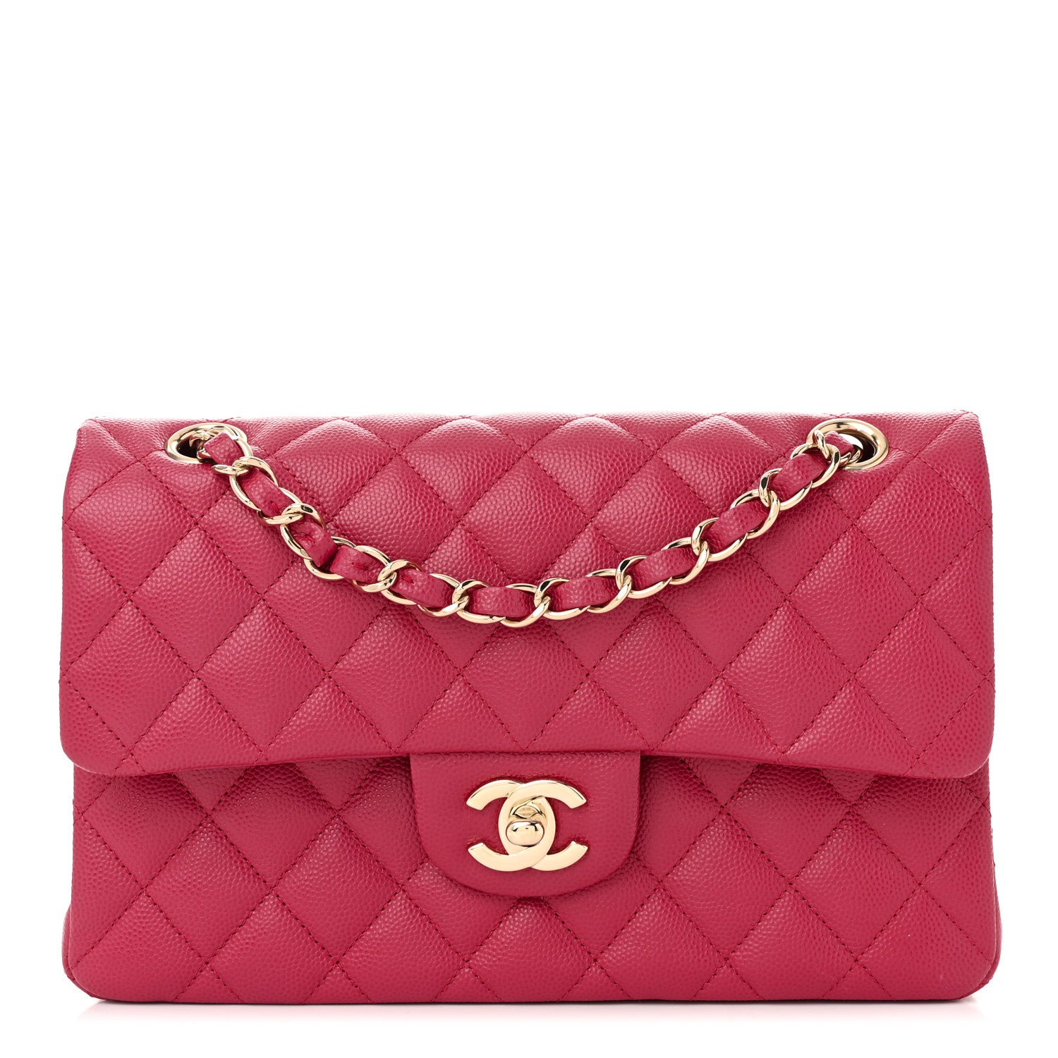 Chanel Caviar Quilted Small Double Flap Fuchsia 1 of 10