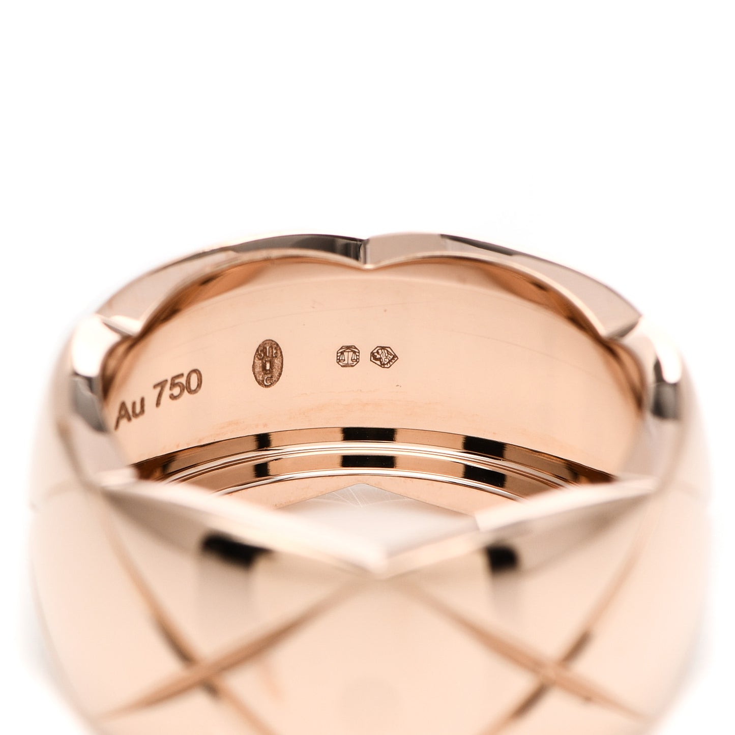 18K Beige Gold Large Coco Crush Ring 59 8.75
