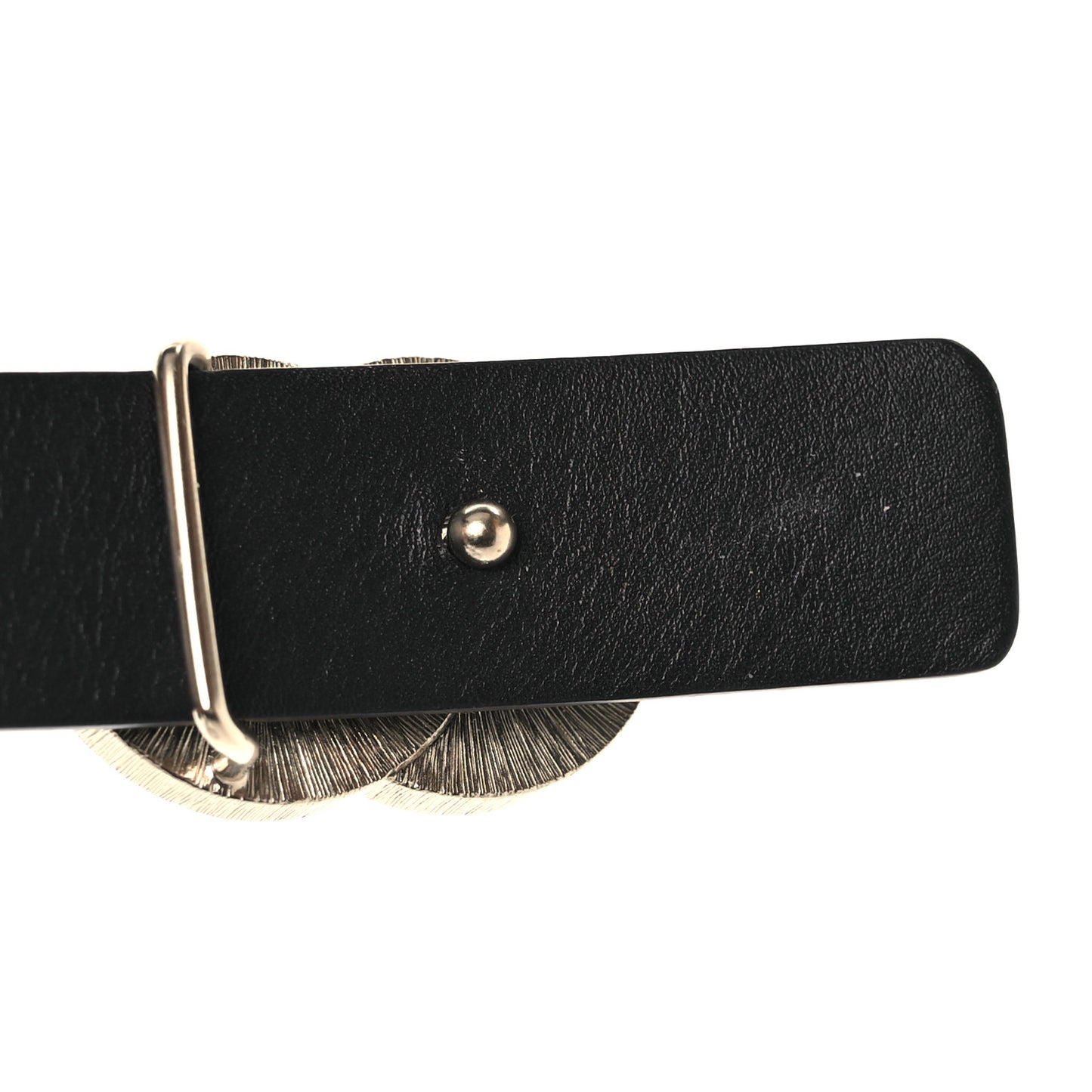 Calfskin Quilted CC Belt 75 30 Black White