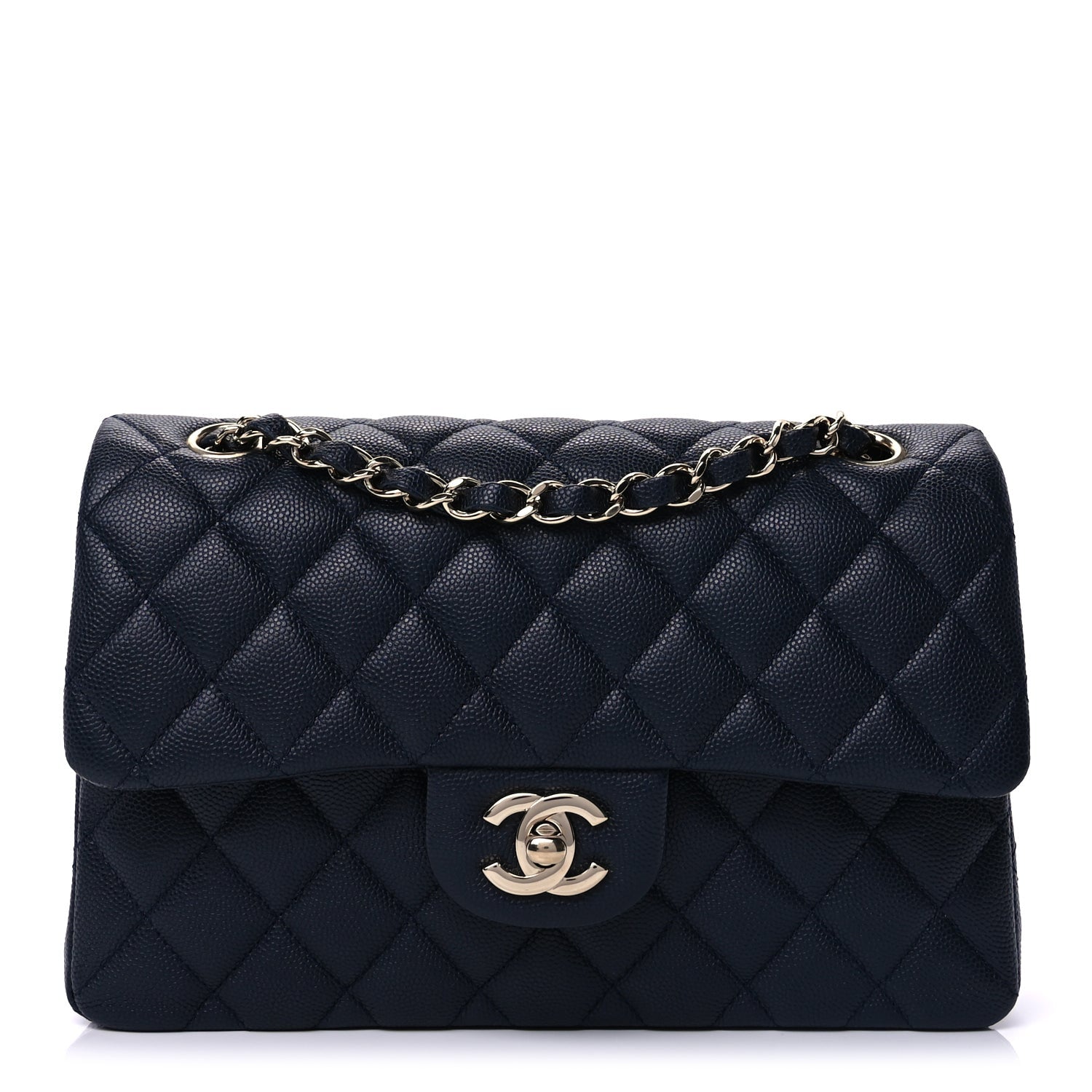 Chanel Caviar Quilted Small Double Flap Dark Navy 1 of 8