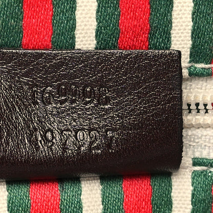 Gucci Monogram Medium New Britt Half Moon Hobo Dark Brown 7 of 7