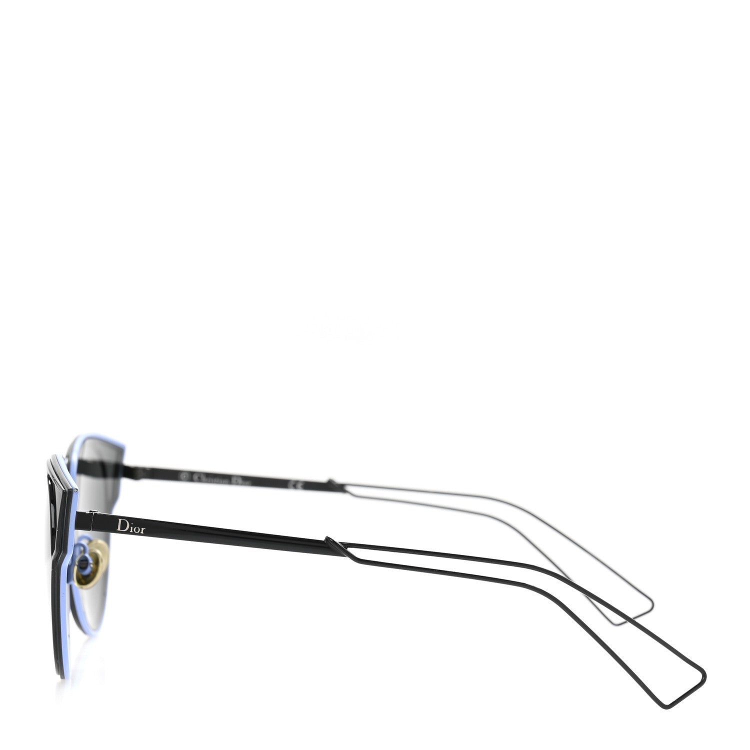 Christian Dior Sculpt Cat Eye Sunglasses Black Blue 3 of 7