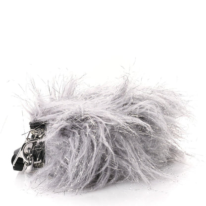 Marc Jacobs Faux Fur Calfskin The Creature Snapshot Camera Bag Grey Silver 4 of 7