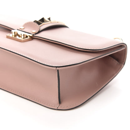 Valentino Garavani Vitello Medium Glam Lock Rockstud Flap Poudre 8 of 10