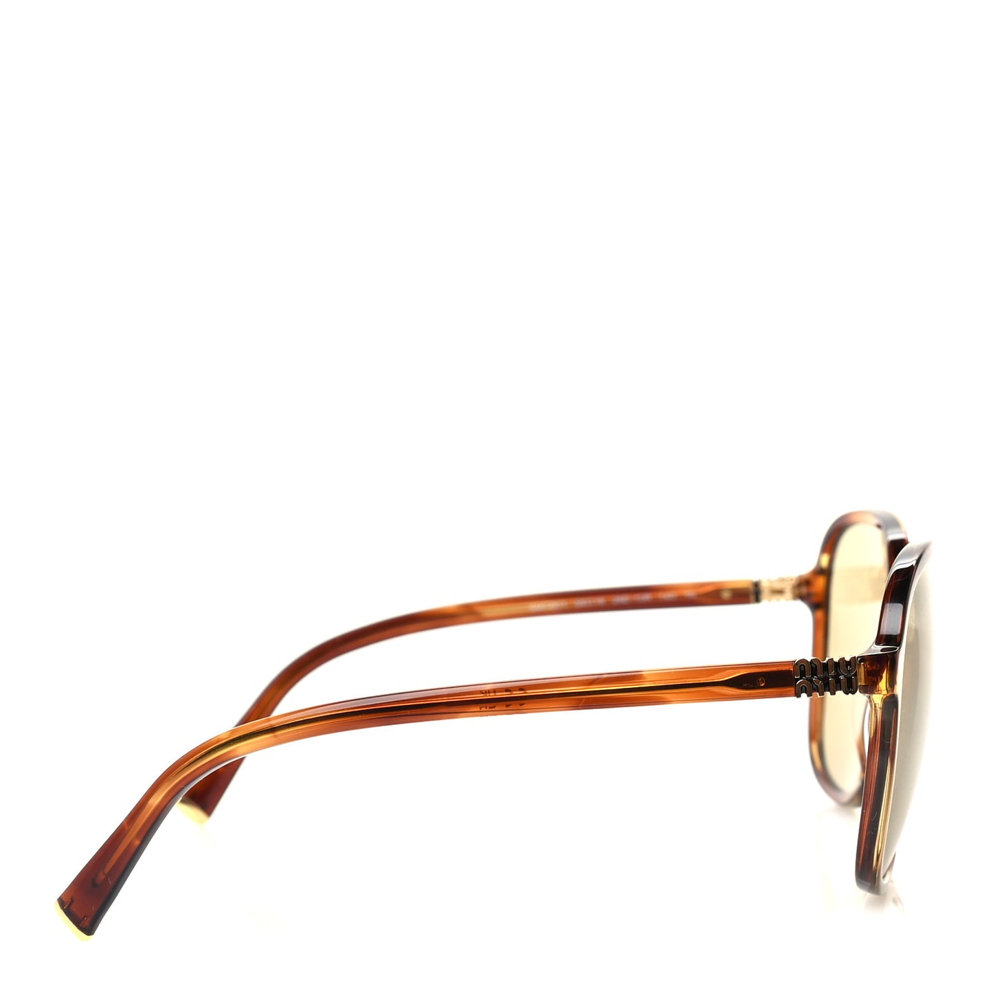 Acetate Pillow Miu Regard Sunglasses SMUB01 Striped Tobacco