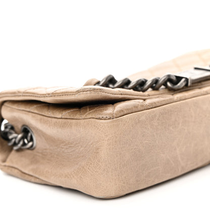 Chanel Glazed Calfskin Nameplate Flap Beige 9 of 10