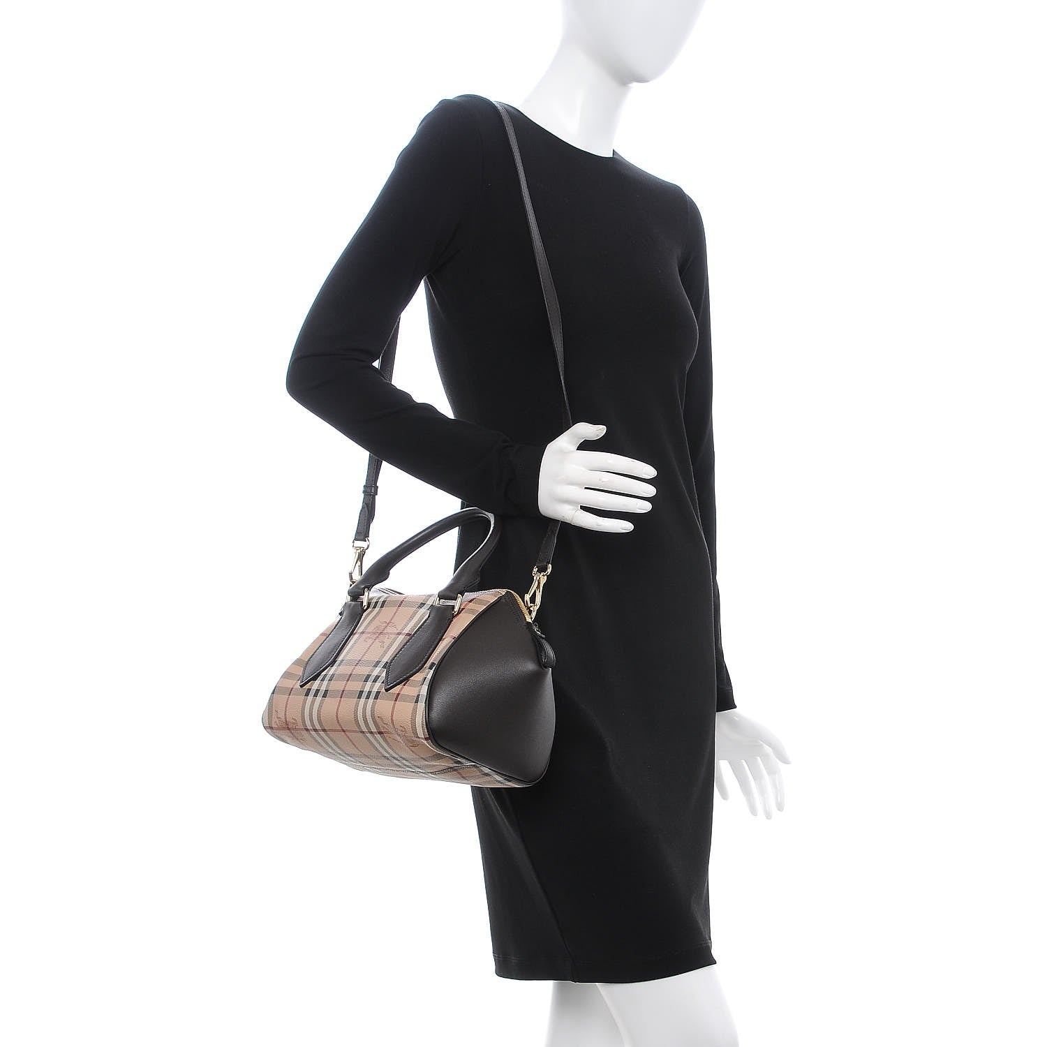 Burberry Haymarket Check Small Blaze Satchel Chocolate 2 of 9