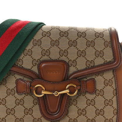 Gucci Monogram Medium Lady Web Shoulder Bag Beige Cuir 8 of 13