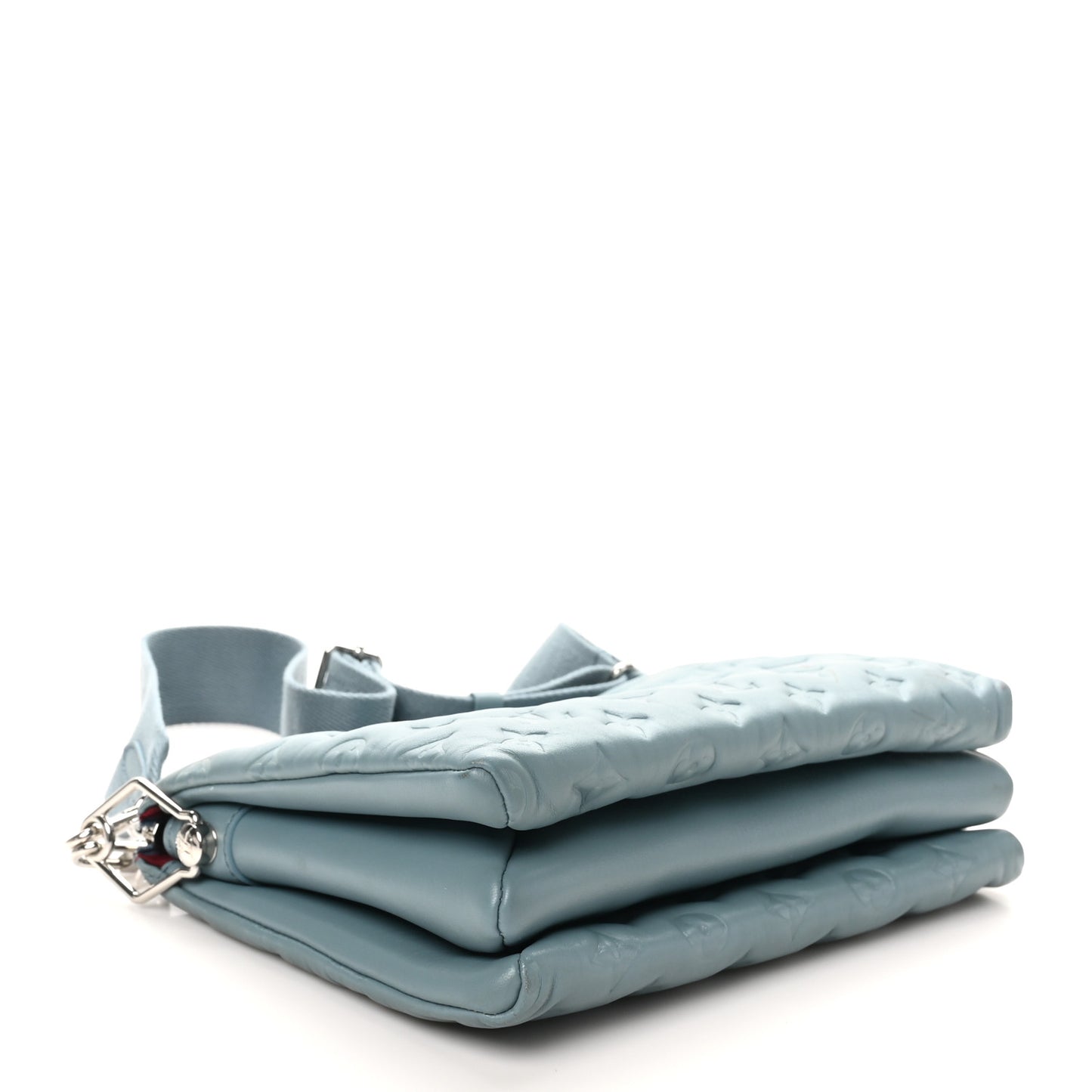 Lambskin Embossed Monogram Coussin PM Blue Glacier