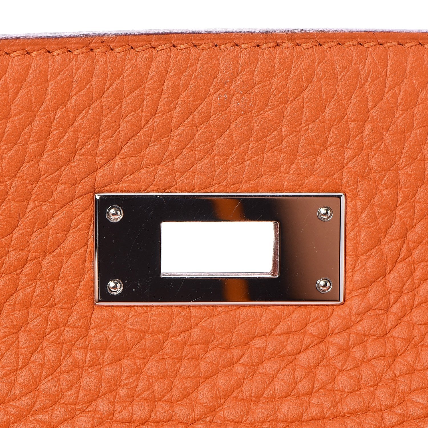 Hermes Taurillon Clemence Kelly Retourne 28 Orange 17 of 35