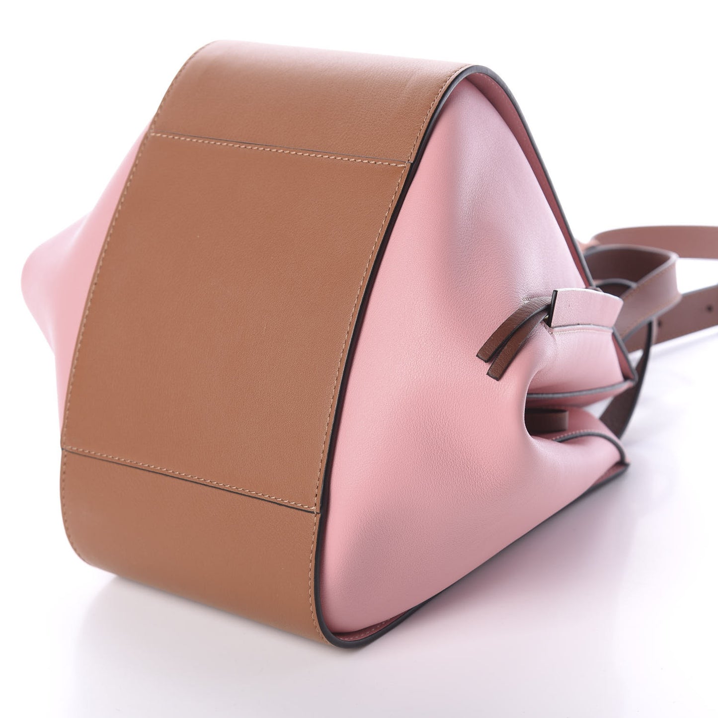 Calfskin Small Hammock Shoulder Bag Pastel Pink Tan