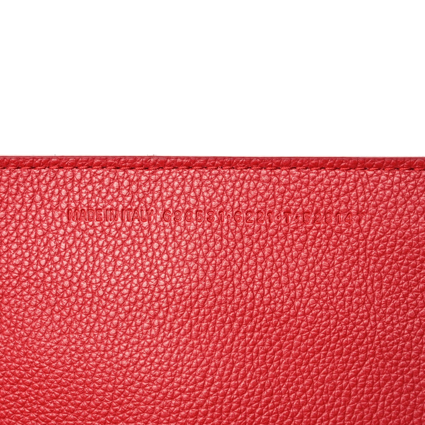 Grained Calfskin Neo Classic Gold Hardware Large Top Handle Bag Medium Red