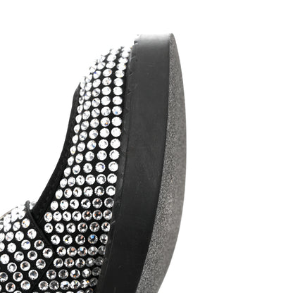 Prada Satin Crystal Metal Triangle Logo 50mm Loafers 39 Cristal 9 of 10