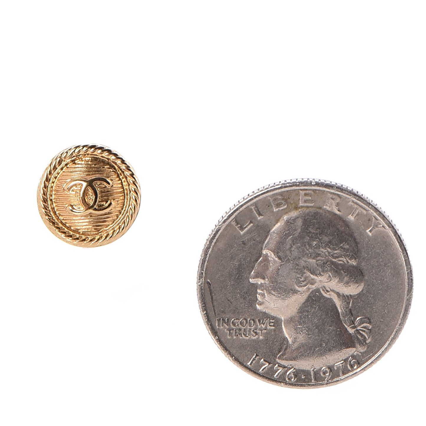 CC Round Earrings Gold