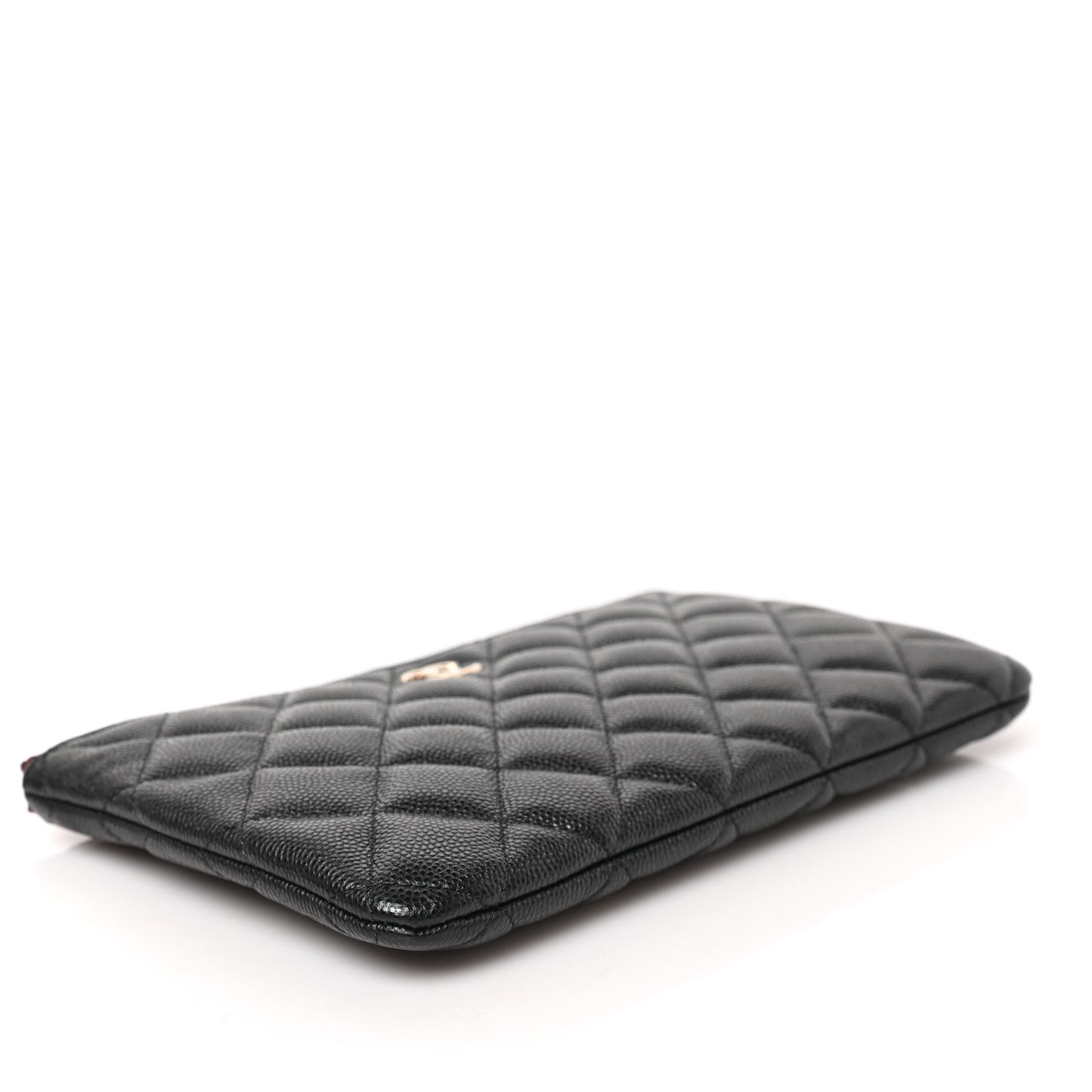 Caviar Quilted Cosmetic Case Black