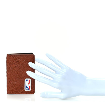Louis Vuitton X NBA Grained Calfskin Monogram Pocket Organizer  Brick Orange 2 of 7