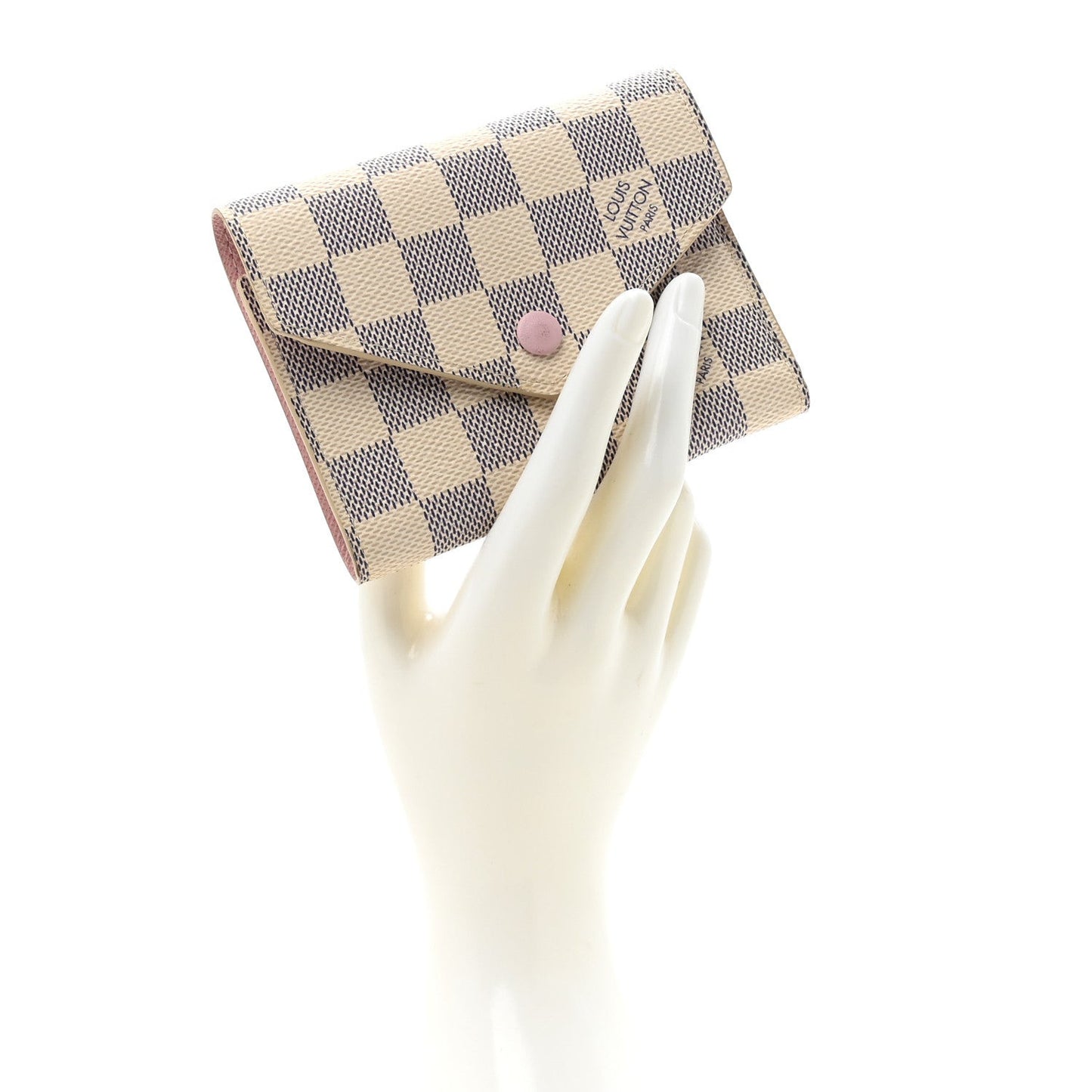 Damier Azur Victorine Wallet Rose Ballerine