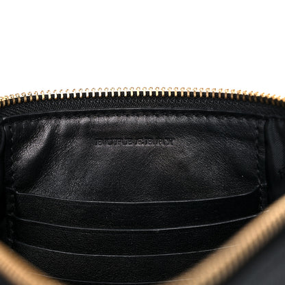 Burberry House Check Sequin Peyton Crossbody Clutch Bag Gold Black 6 of 10