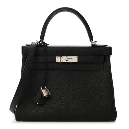 Hermes Togo Kelly Retourne 28 Black 1 of 11