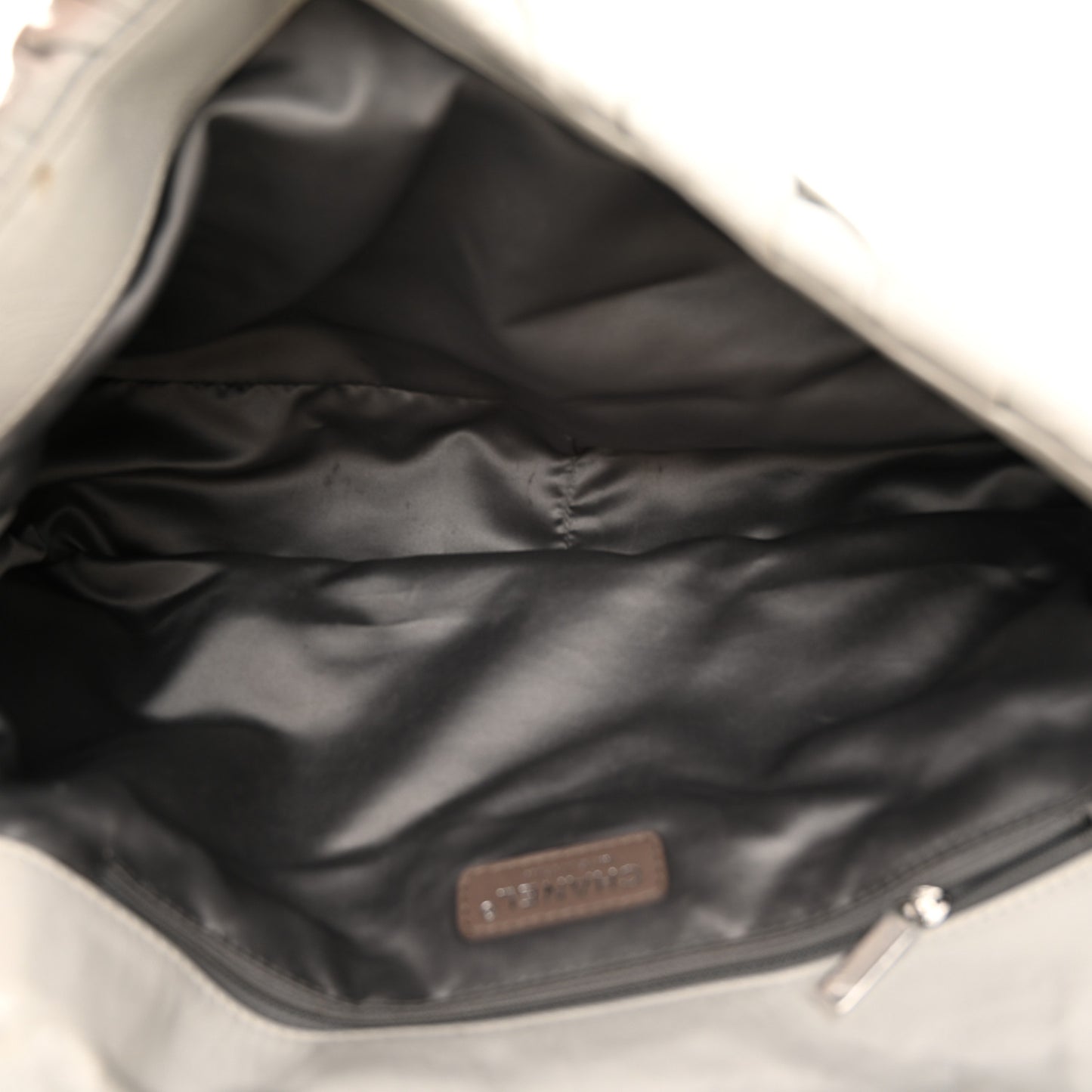 Glazed Calfskin Twisted Maxi Flap Light Grey