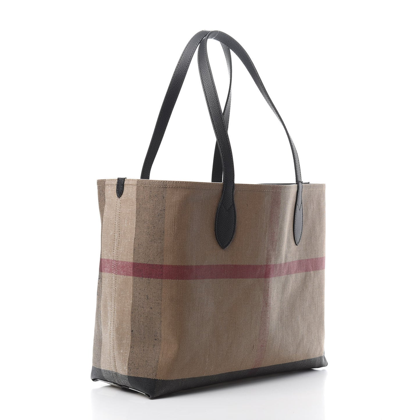 Coated Canvas Mega Check Medium Doodle Tote Black