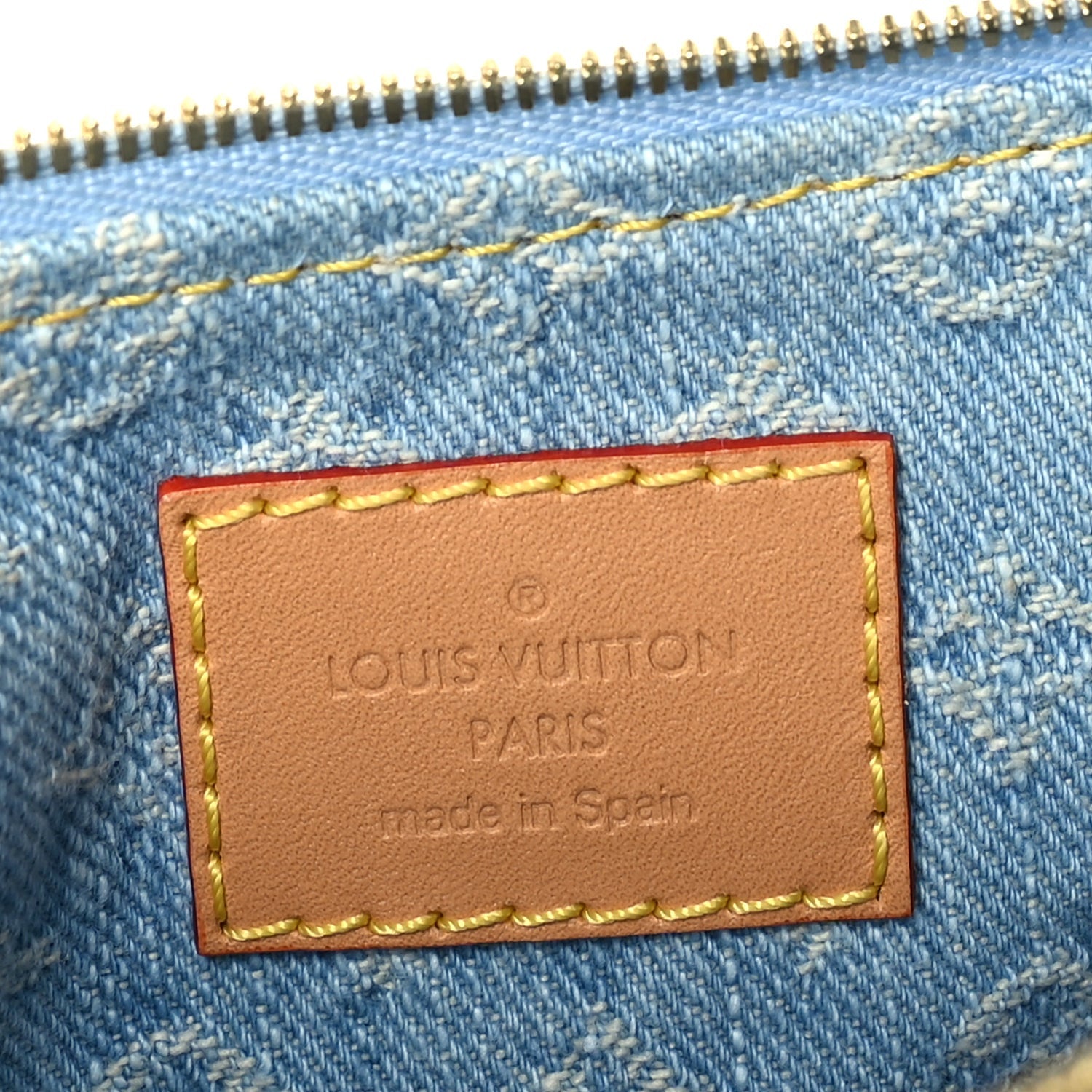 Louis Vuitton Monogram Denim Liv Pochette Sky Blue 5 of 8