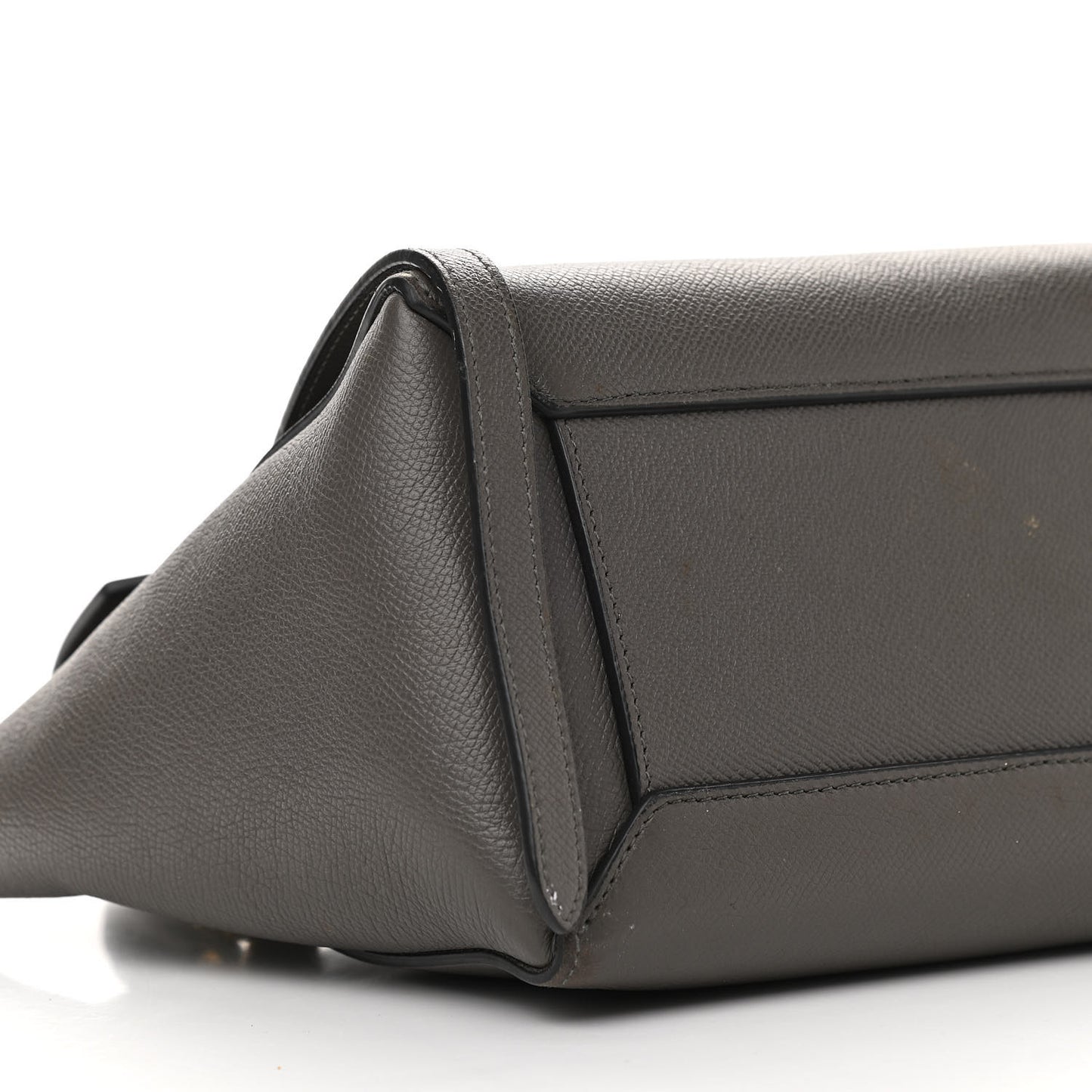 Baby Grained Calfskin Micro Belt Bag Grey