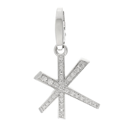 Cartier 18K White Gold Diamond Star Charm 1 of 5