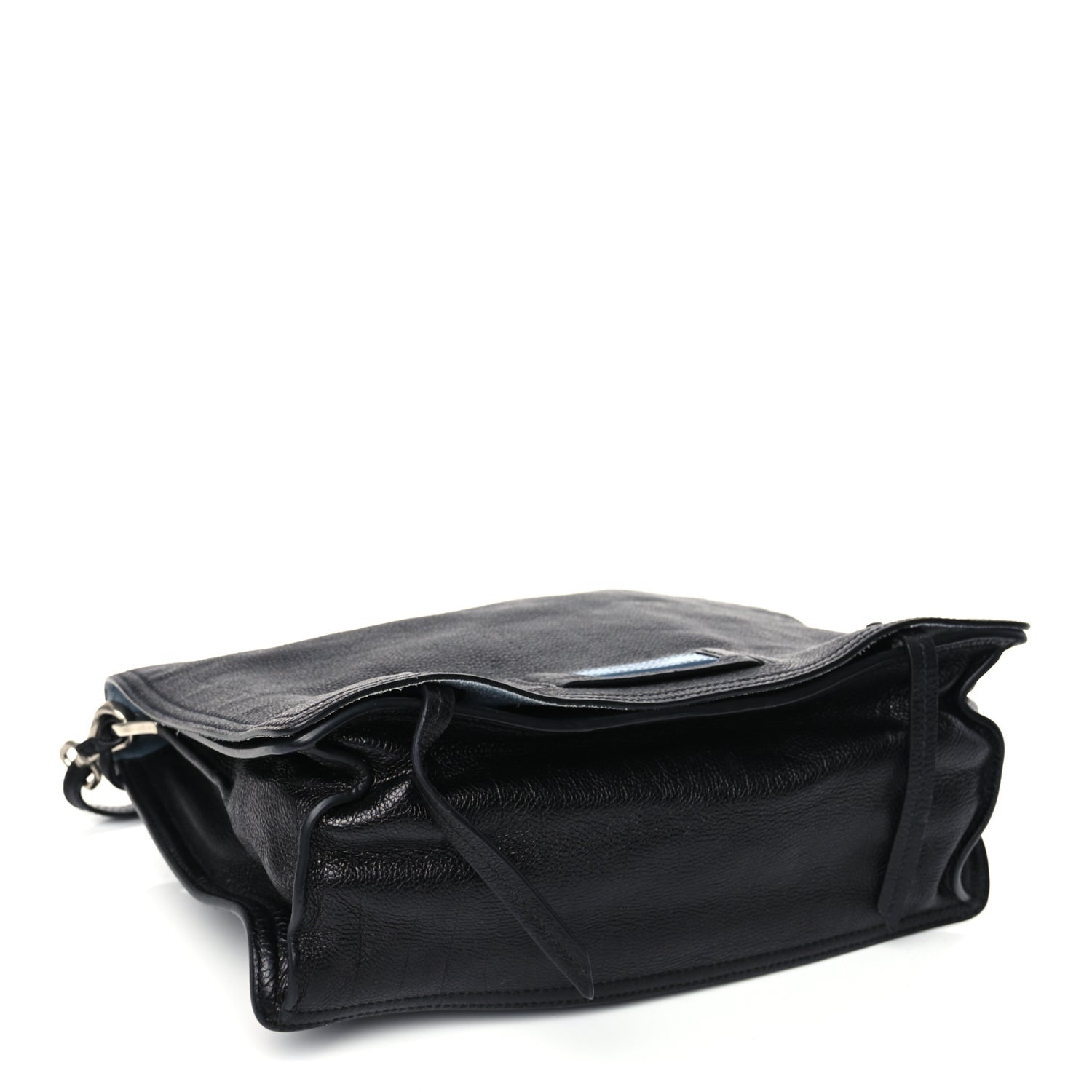 Prada Glace Calf Etiquette Flap Black Astrale 3 of 9