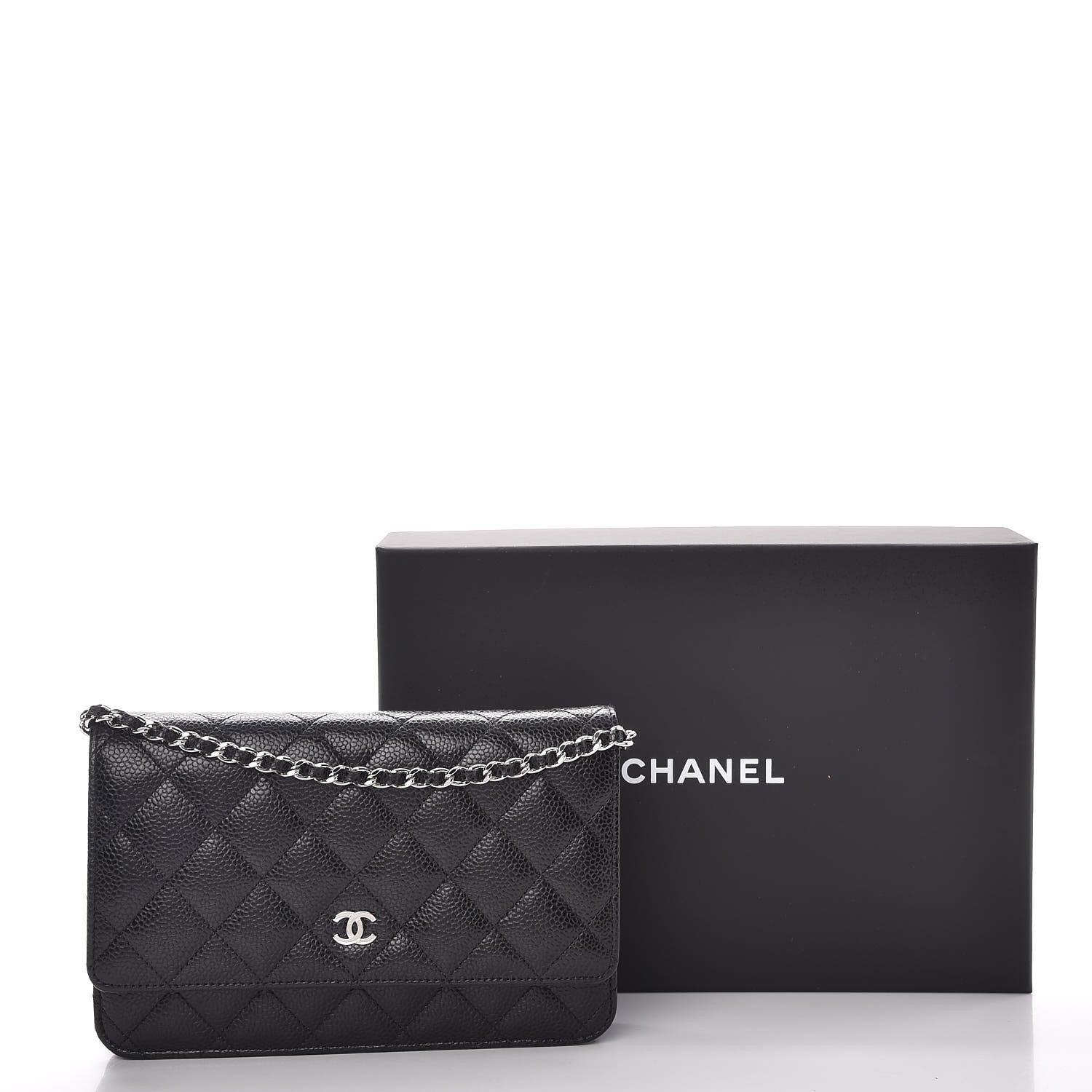 Chanel Caviar Quilted Wallet On Chain WOC Black 9 of 10