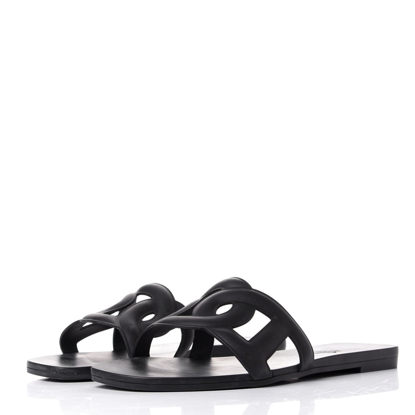 Rubber Aloha Sandals 39 Black