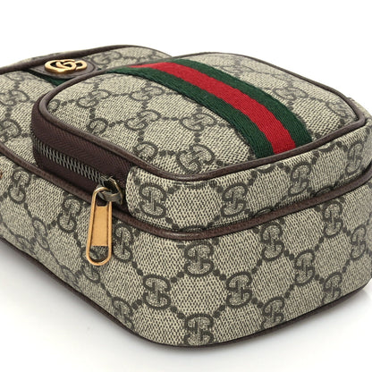 Gucci GG Supreme Monogram Web Mini Ophidia Double Zip Messenger Bag Beige New Acero 7 of 8