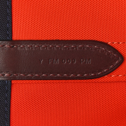 Hermes Toile Sac De Pansage Groom Bleu Navy Feu 10 of 14