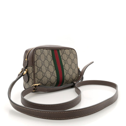 Gucci GG Supreme Monogram Web Mini Ophidia Shoulder Bag Brown 3 of 7