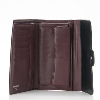 Chanel Lambskin Quilted Large Flap Wallet Black 5 of 8