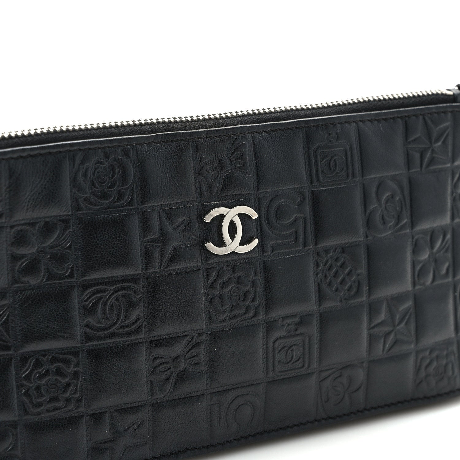 Chanel Lambskin Precious Symbols Pochette Black 10 of 11