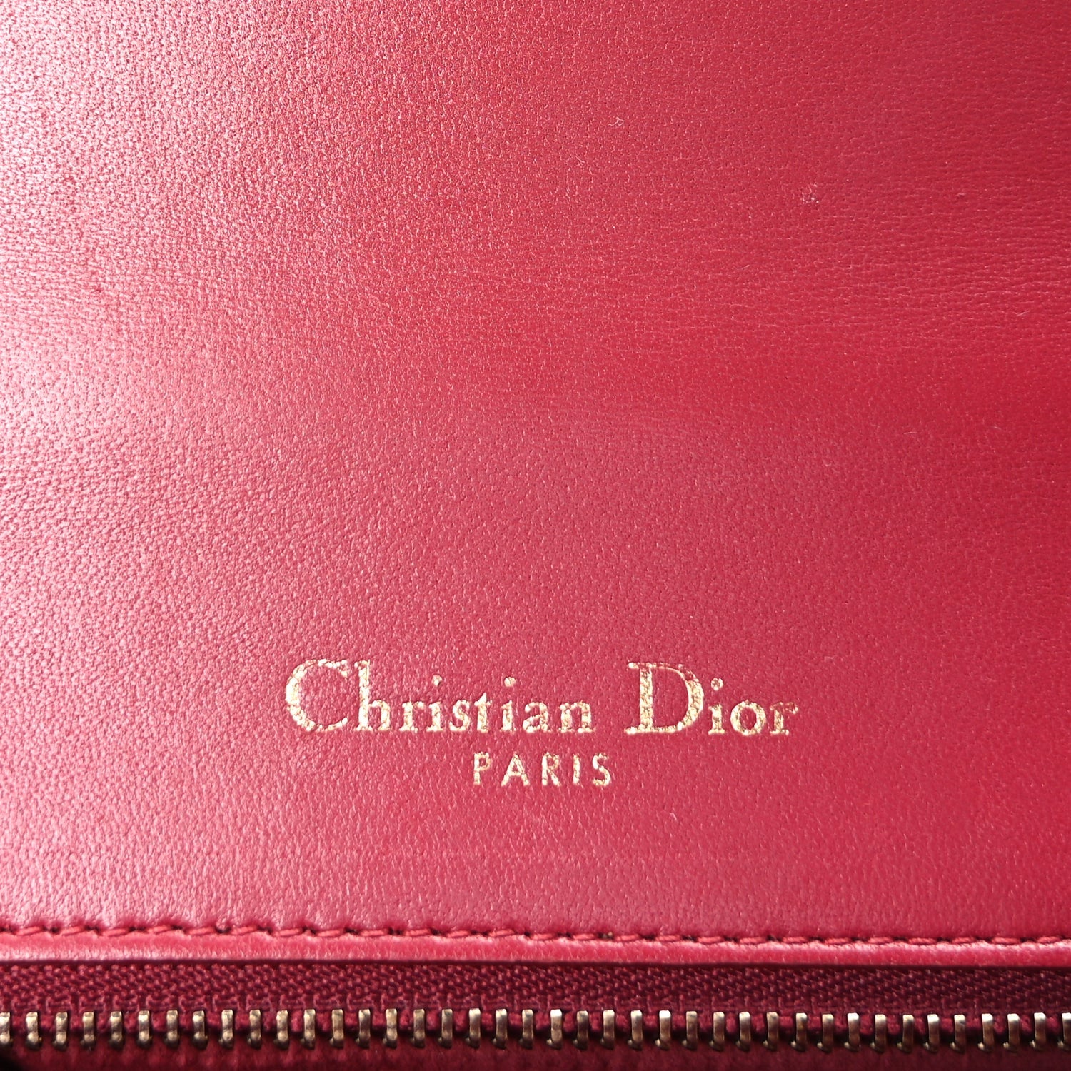 Christian Dior Calfskin Studded Medium Diorama Flap Bag Red 5 of 7