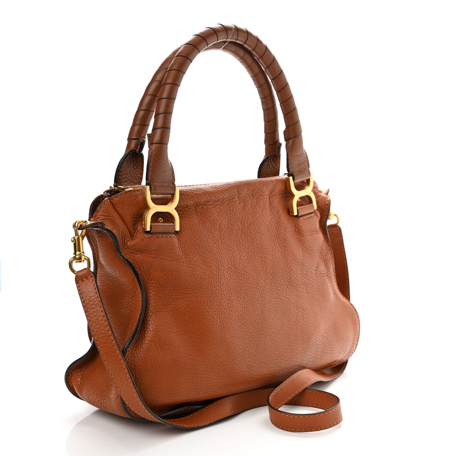 Chloe Calfskin Medium Marcie Satchel Tan 3 of 11