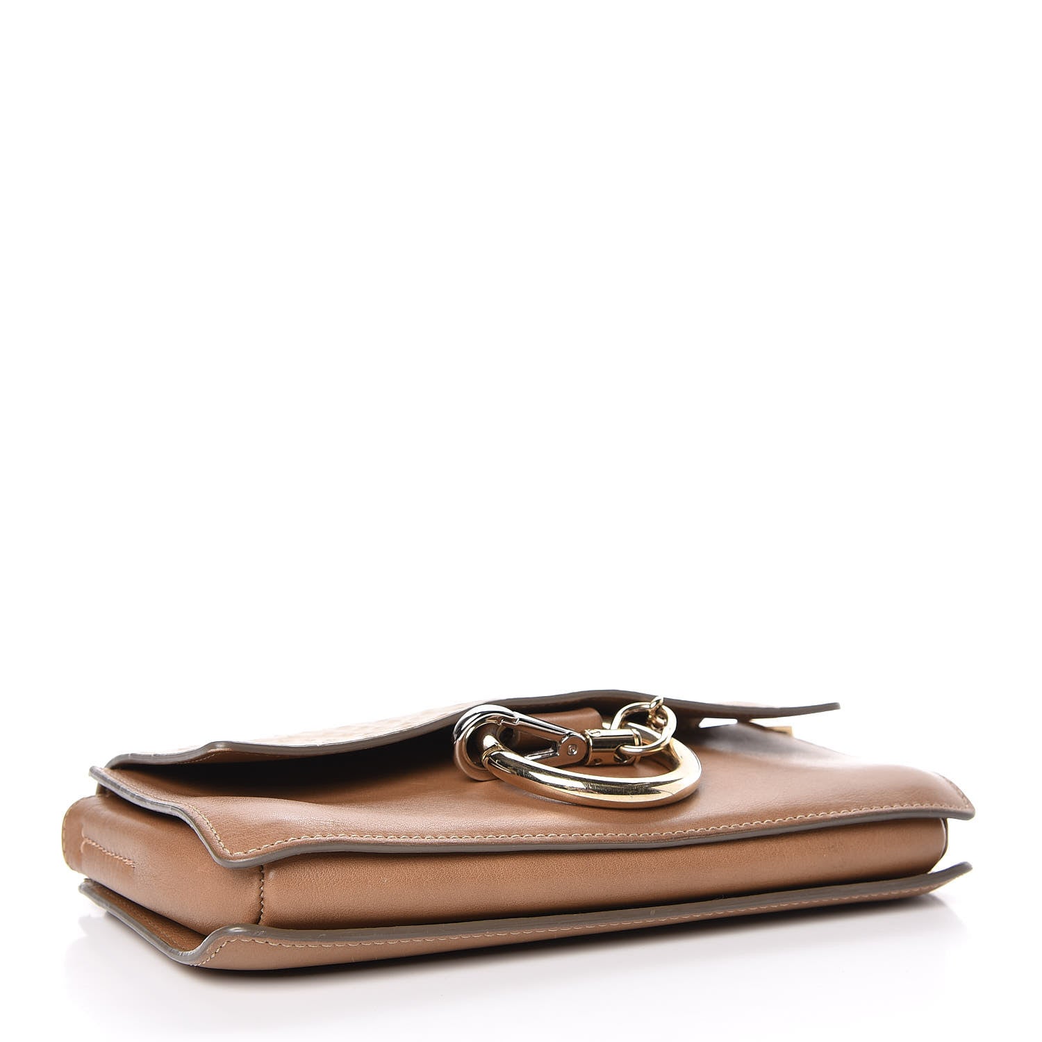 Chloe Ostrich Calfskin Small Faye Shoulder Bag Light Brown 4 of 13